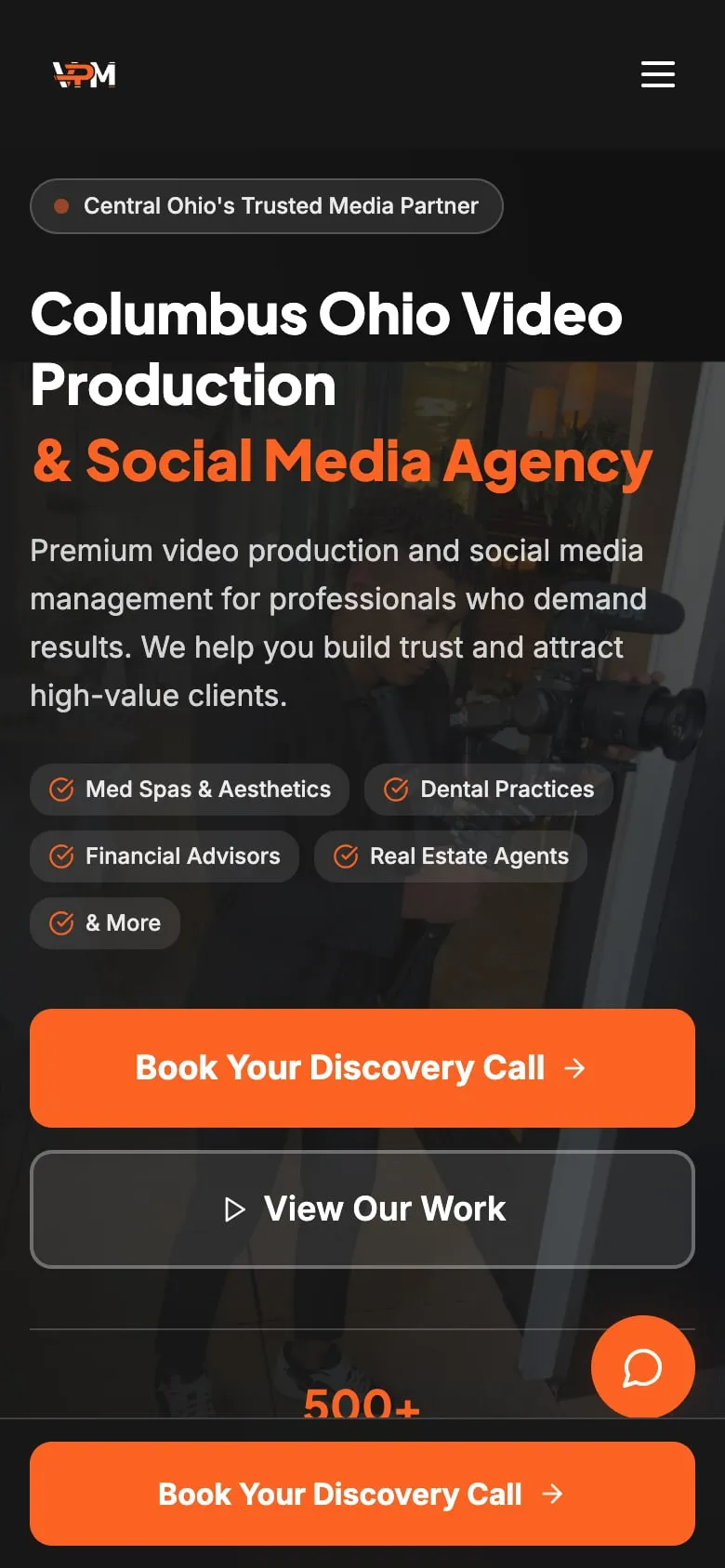 vantagepointmediagroup.com on a phone